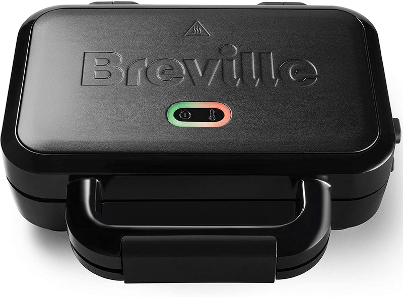 Breville Ultimate Deep Fill Toastie Maker | 2 Slice Sandwich Toaster | Removable Non-Stick Plates | Stainless Steel | Black [VST082]