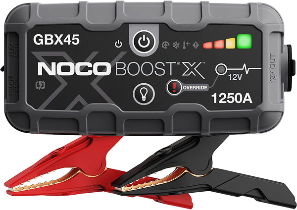 NOCO Boost X GBX45 1250A 12V UltraSafe Jump Starter, Car Battery Booster, USB-C Powerbank Charger, Jump Leads for 6.5L Petrol and 4.0L Diesel Engines