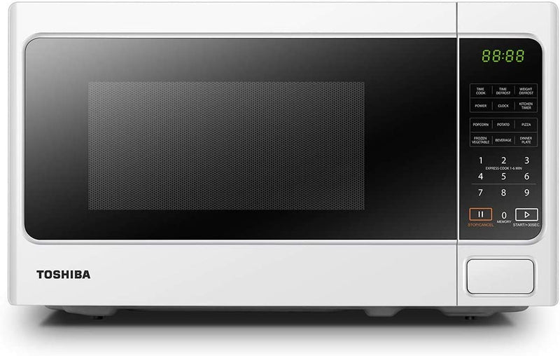 Toshiba 800w 20L Digital Microwave Oven with 6 Preset Recipes, 11 Power Levels, Memory, Auto Defrost, and Digital Display - White - MM-EM20P(WH)
