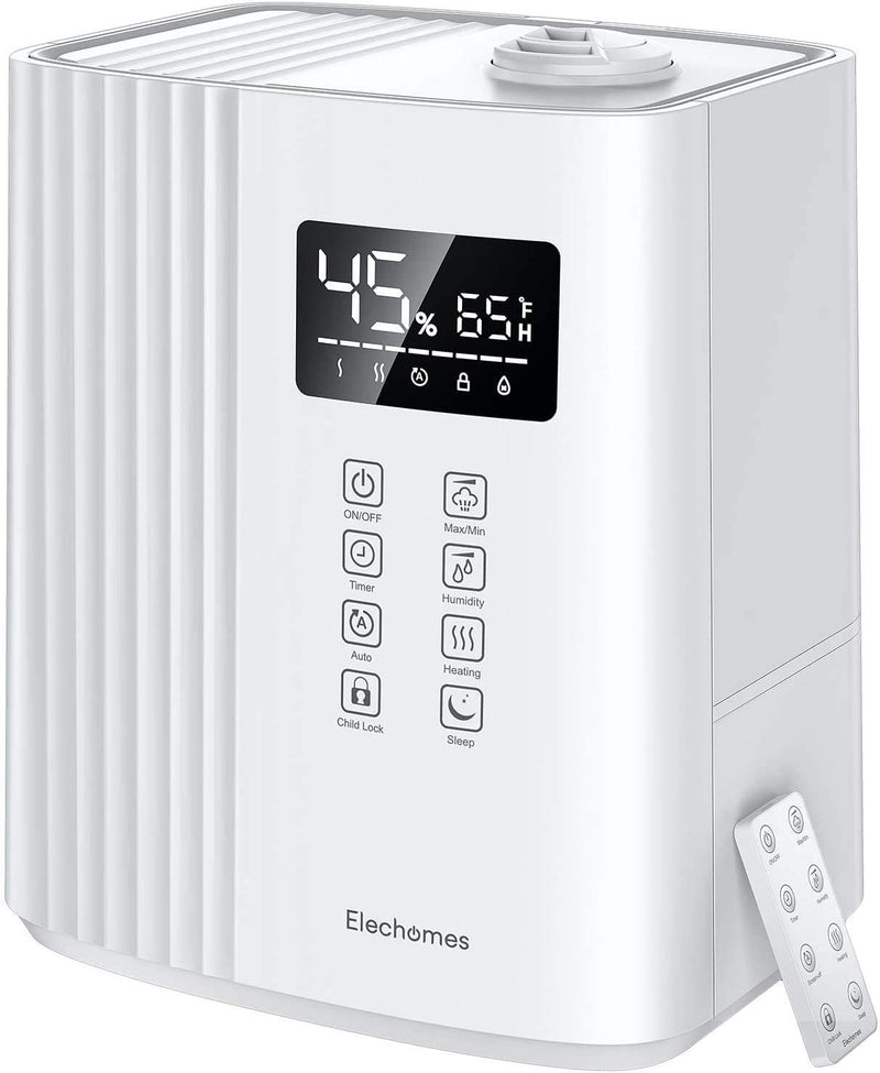 Elechomes 6.5L Top Fill Humidifier, Warm and Cool Mist for Bedroom Large Room