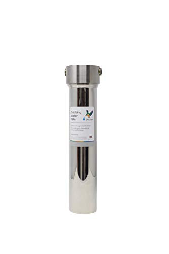 Doulton ¦ W9320007 ¦ HIS Stainless Steel Under Sink Filter System ¦ ⅜ Push Fit ¦ 10" UltraCarb Short Thread Element BSP Mount ¦ Superb Taste Drinking Water Filter ¦ 9501 ¦ White and Grey