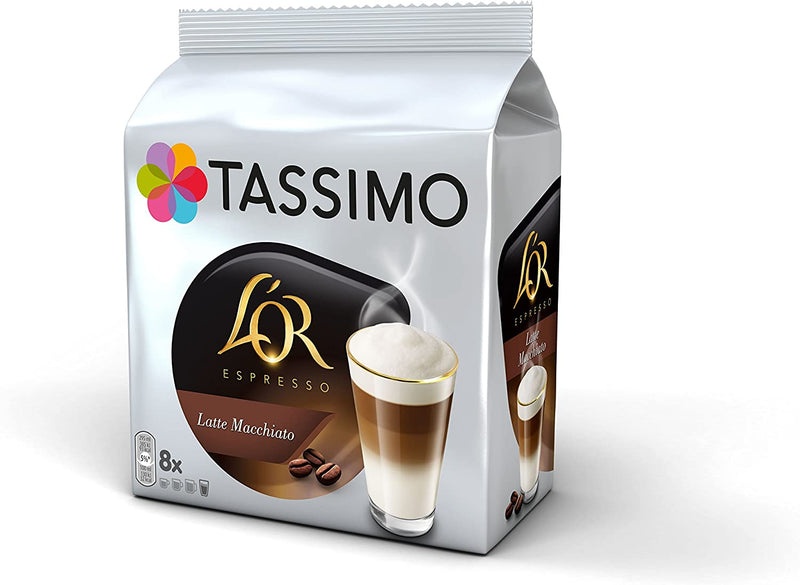 Tassimo L'OR Latte Macchiato Coffee Pods - 10 Packs (80 Drinks)