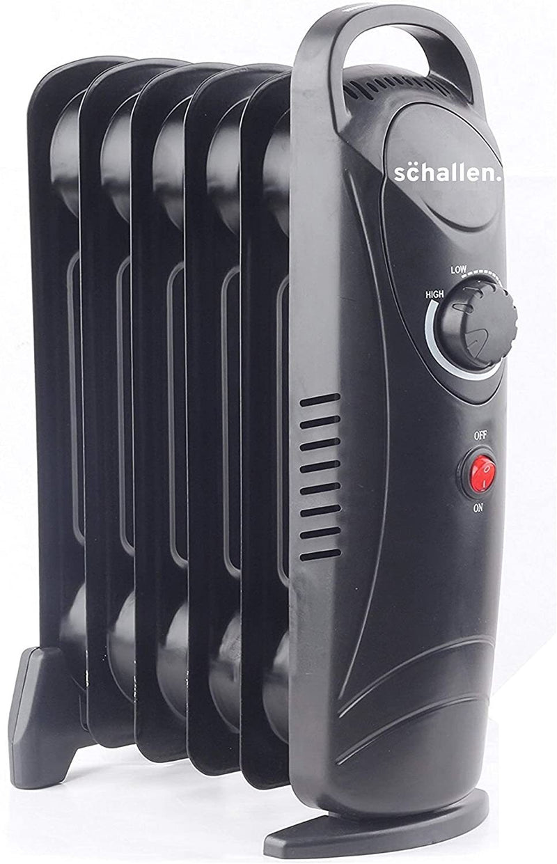 800W OIL RADIATOR – The impressive 6 oil filled fins heat up instantly to quickly distribute warmth across your small room.