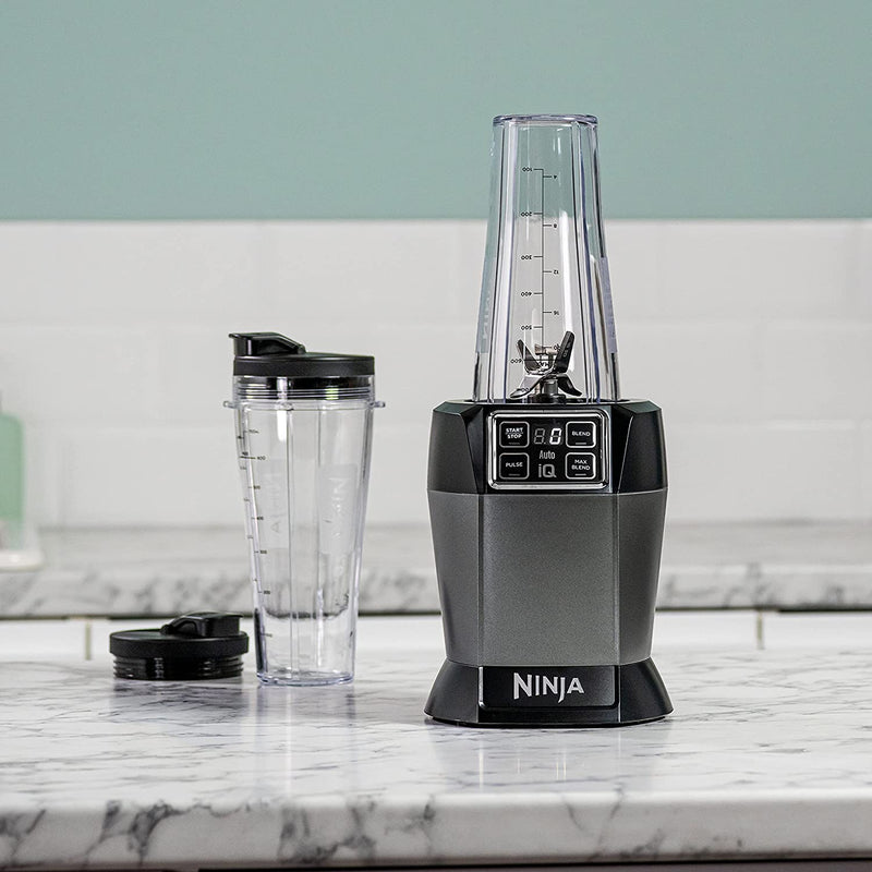 Ninja Blender with Auto-iQ [BN495UK] 1000 W, 2 x 700 ml Cups, Black/Silver
