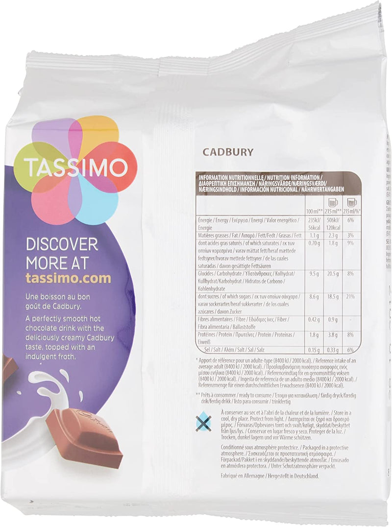 Tassimo Cadbury Hot Chocolate Pods (Pack of 5, Total 40 Coffee Capsules)