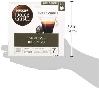 Nescafe Dolce Gusto Espresso Intenso Coffee Pods (Pack of 3, Total 90 Capsules)
