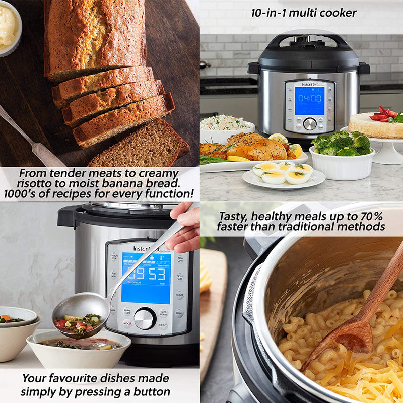 Instant Pot Duo Evo Plus 10-in-1, 5.7L Electric Pressure Cooker, Slow Cooker, Rice Cooker, Grain Maker, Steamer, Yogurt Maker, 220V, Stainless Steel