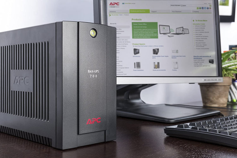 APC by Schneider Electric Back-UPS BX - BX700UI - Uninterruptible Power Supply 700VA (AVR, 4 Outlets IEC-C13, USB port, Shutdown Software)