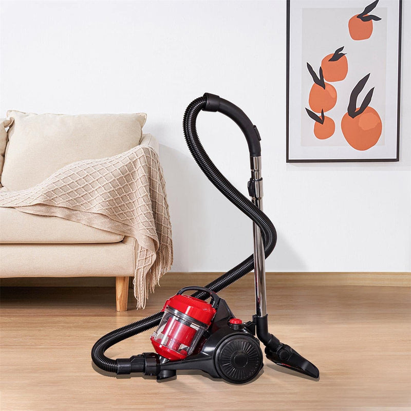 This cylinder bagless vacuum cleaner provides strong suction power while saving energy and can clean the entire house.
