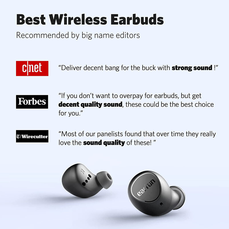 EarFun Free 2S Wireless Earbuds, Bluetooth 5.2 Headphones, 2 Mics, Qualcomm cVc 8.0 Call Noise Reduction, Sweatproof IPX7 Waterproof, aptX Deep Bass