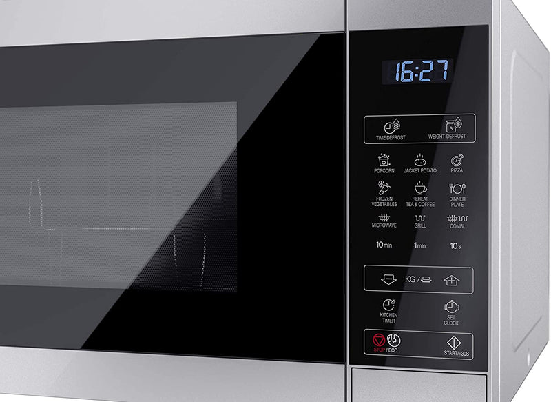SHARP YC-MG81U-S 900W Digital Touch Control Microwave with 28 L Capacity, 1100W Grill & Ceramic Enamel Interior – Silver