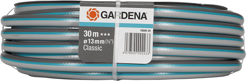 GARDENA Classic Hose, 13 mm (1/2 Inch), 30 m, Universal garden hose of robust cross-weave, 22 bar burst pressure, UV resistant (18009-20)