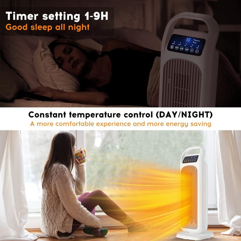 You can set the timer from 1-9 hrs manually before going to bed and enjoy a comforting sleep with warmth.