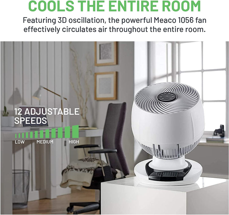 Meaco MeacoFan 1056 Air Circulator Award-winning, super-quiet, energy-efficient desk fan for bedroom and general home use [Energy Class A]
