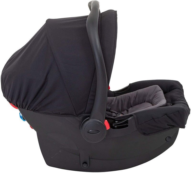 Graco SnugEssentials i-Size Infant Car Seat (Birth to 12 Months Approx, 40-75cm), ISOFIX Base Compatible, Black/Grey