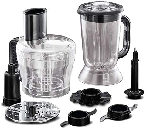 Russell Hobbs 24732 Desire Food Processor, 1.5 Litre Food Mixer with 5 Chopping, Slicing and Dough Attachments, Matte Black, 600 W
