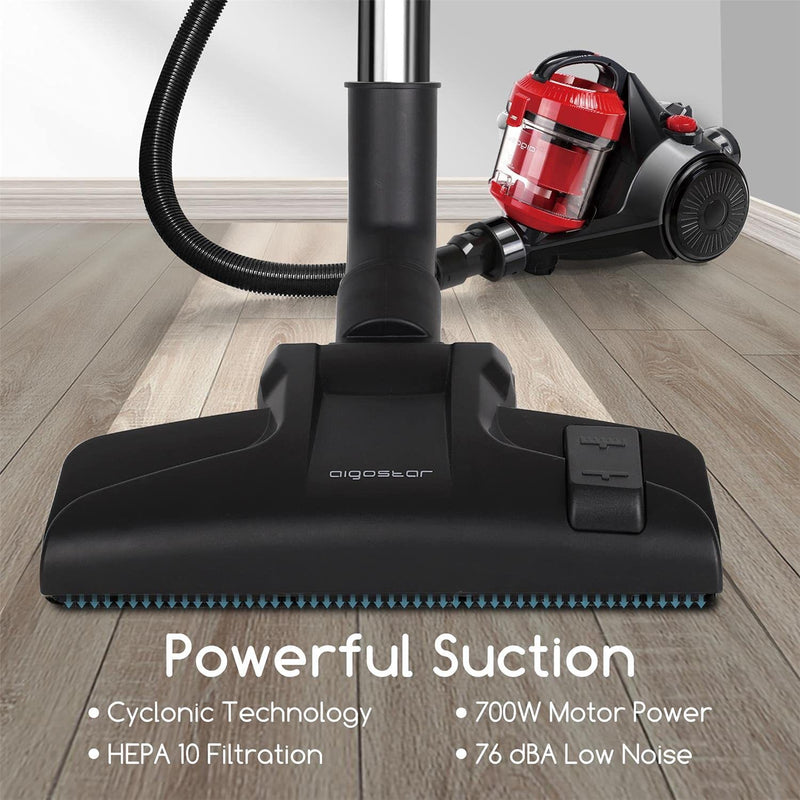 Three attachments are included to enable you to clean every part of your home with ease: 180° rotatable floor brush for hardfloor, carpets and pet hair; mattress brush for sofa snd bed, 2-in-1 nozzle for cleaning narrow gaps, such as air conditioning fan blades, sofa gaps, window, etc.