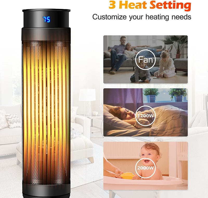 The tower heater makes you no longer have to worry about forgetting to turn off the power. Accompany you through the summer and winter.