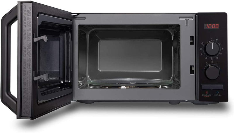 Toshiba 800w 20L Microwave Oven with 8 Auto Menus, 5 Power Levels, Mute Function, and LED Cavity Light - Black - MW2-AM20PF(BK)