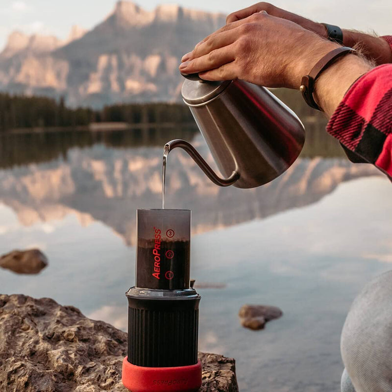 AeroPress Go Portable Travel Coffee Press, 1-3 Cups - Makes Delicious Coffee, Espresso and Cold Brew in 1 Minute