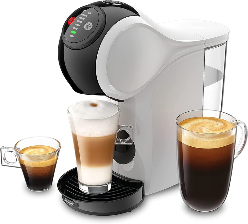 De'Longhi Dolce Gusto EDG225.W Genio S Pod Coffee Machine, compact design, adjustable drink size, 0,8L removable water tank