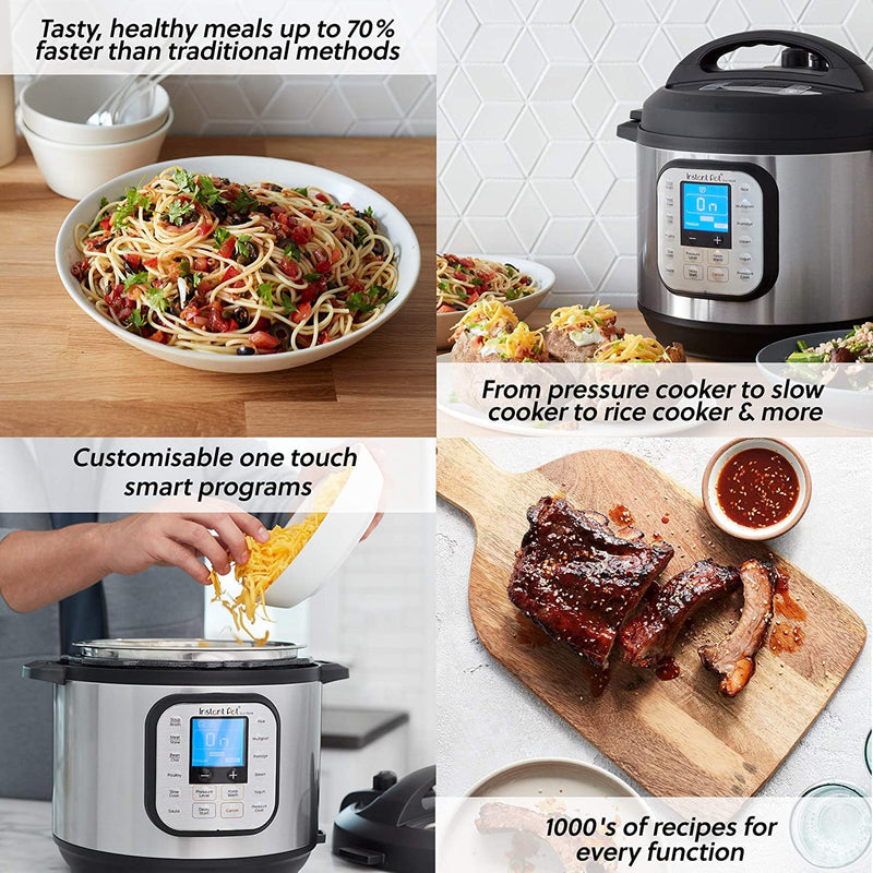 Instant Pot Duo Nova Electric Multi-Use Pressure Cooker, Stainless Steel, 9.5L - 1440W, Silver