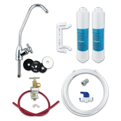 Under Sink Drinking Water Filter Kit System Including Tap and Accessories - Finerfilters Classic FF-6010PF (Baseball + Extra Filter)