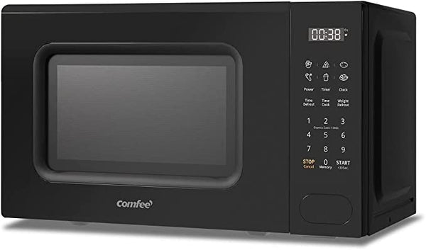 COMFEE 700w 20 Litre Digital Microwave Oven with 6 Cooking Presets, Express Cook, 11 Power Levels, Defrost, and Memory Function, Black CM-E202CC(BK)