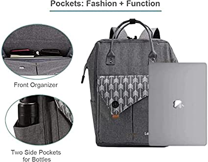 Lekesky Laptop Rucksack Bag 15.6 Inch Computer Backpack School Bag for Travel Business College Women Men