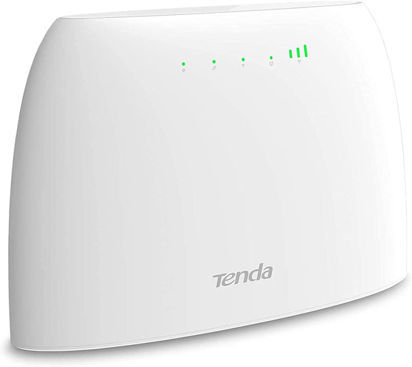 Tenda 4G03 4G LTE Wi-Fi Router, SIM Slot Unlocked, 300Mbps Cat4 Mobile Wi-Fi Router, 2-Port Ethernet, UK Plug
