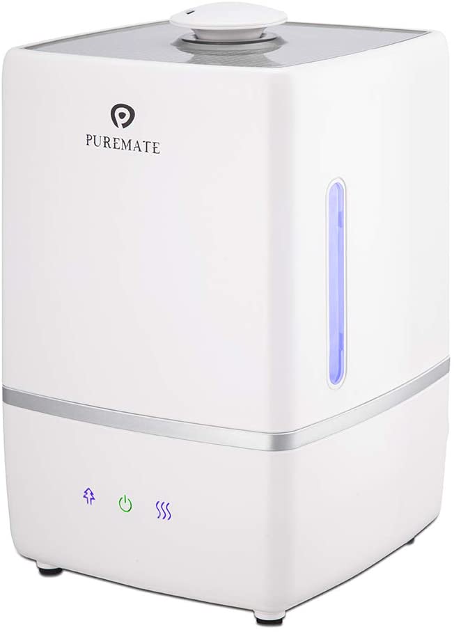 PureMate  Ultrasonic Cool & Warm Mist Humidifier with Ioniser and Aroma Diffuser Tray