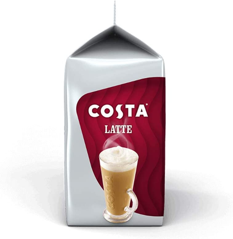 Tassimo Costa Latte Coffee Pods - 10 Packs (80 Drinks)