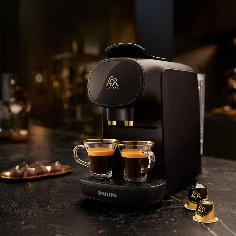 Philips Domestic Appliances L'OR Barista Sublime Capsule Coffee Machine, Double Shot, 1 or 2 Cups, Full Coffee Menu, Black (LM9012/60)
