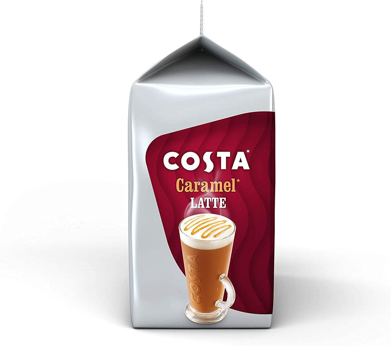 Tassimo Costa Caramel Latte Coffee Pods - 10 Packs (80 Drinks)