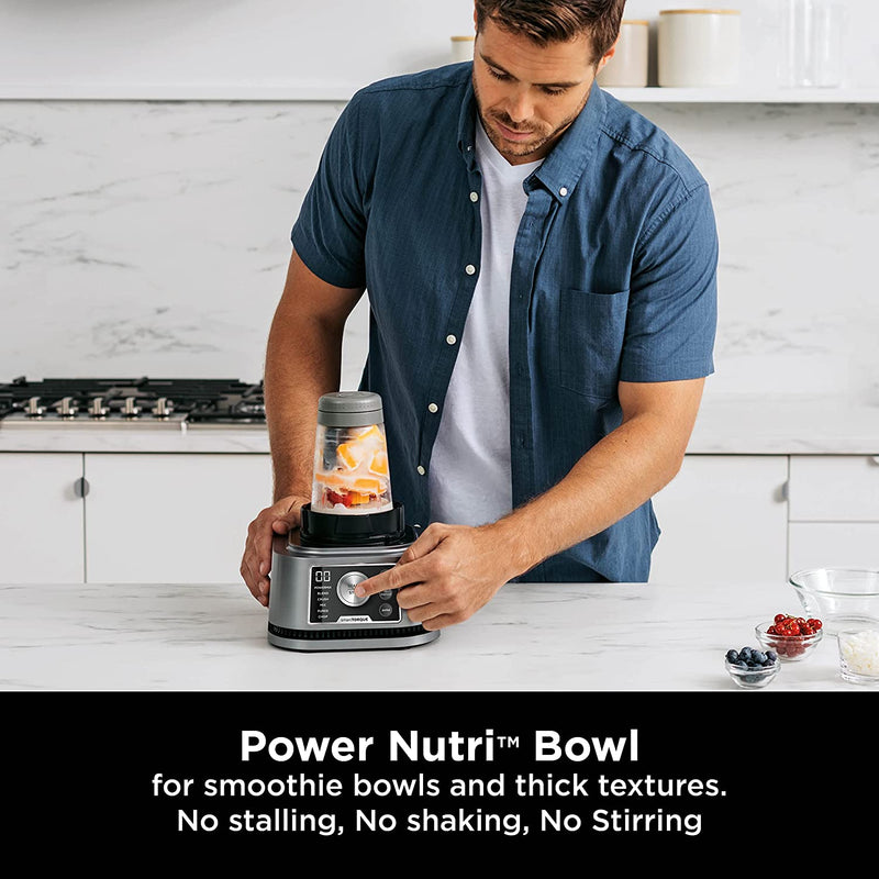 Ninja Foodi Nutri Blender [CB350UK] 3-in-1 Power Nutri Blender, Auto-iQ Technology, 1200W Smart Torque Motor, 2.1L Jug, 700 ml Cup and 400 ml Bowl