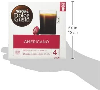 Nescafe Dolce Gusto Café Americano Coffee Pods (Pack of 3, Total 90 Capsules)