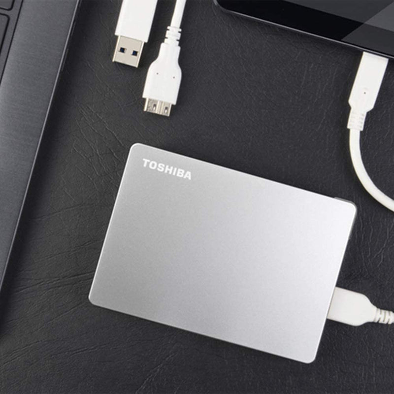 Toshiba 4TB Canvio Portable Flex External Hard Drive for Mac,Windows PC and Tablet,USB 3.2. Gen 1, includes USB-C and USB-A Cable (HDTX140ESCAA)