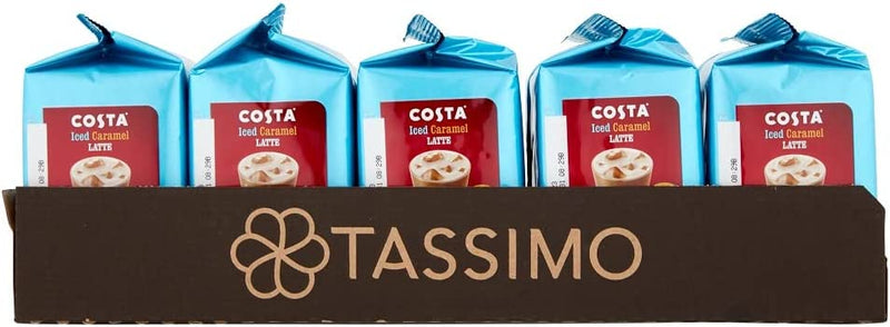 Tassimo Costa Iced Caramel Latte Coffee Pods - 5 Pack (30 Drinks)