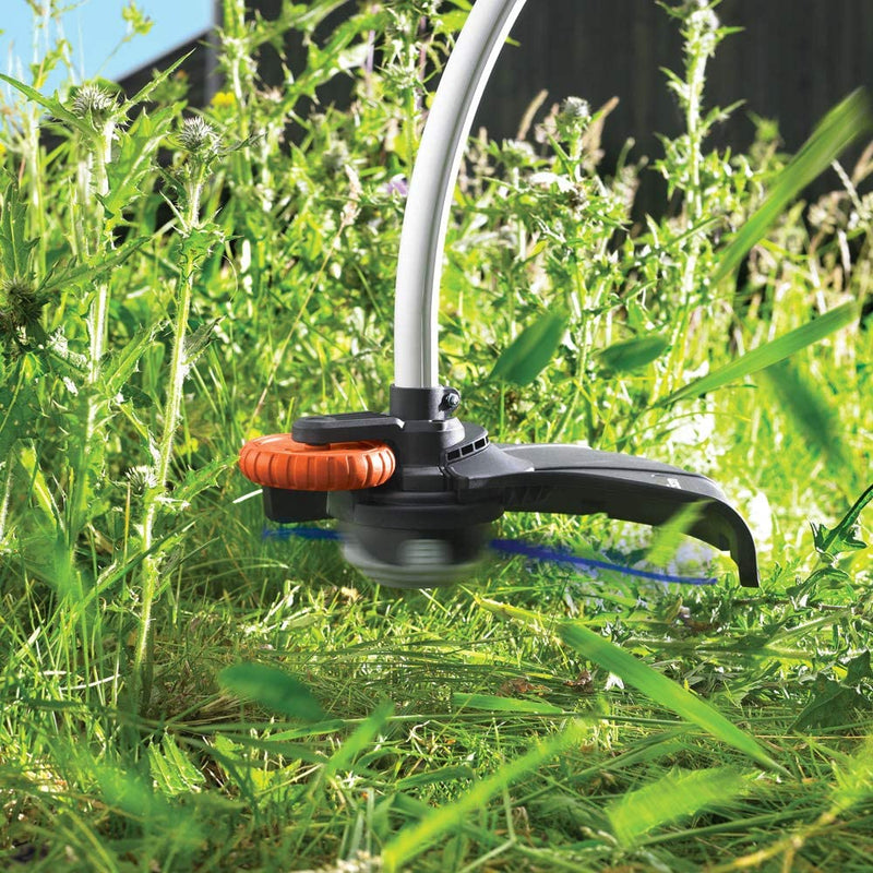 BLACK+DECKER Electric Strimmer Grass Trimmer 900 W 35 cm with Wheel Edge Guide and Adjustable Second Handle GL9035-GB