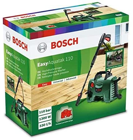 Bosch 06008A7F70 EasyAquatak 110 High Pressure Washer, Green, 37.5 cm*40.0 cm*20.0 cm