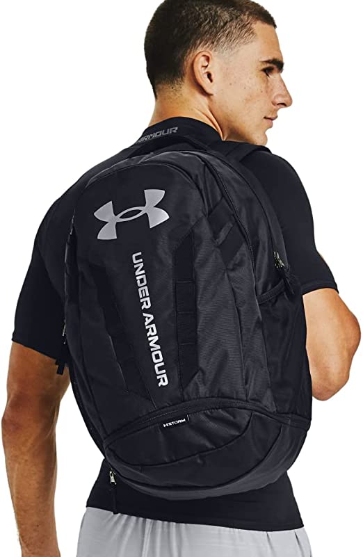 Under Armour Unisex Hustle 5. Durable and comfortable water resistant backpack, spacious laptop backpack - Black