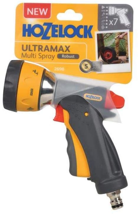 New Hozelock 2698 0000 Multi Spray Ultramax Gun in Retail Packaging