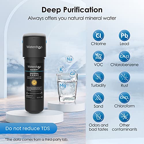 Waterdrop 10UA Under Sink Water Filter System Direct Connect to Kitchen Faucet, 30,000 Liters High Chlorine Reduction Capacity, NSF/ANSI 42 Certified