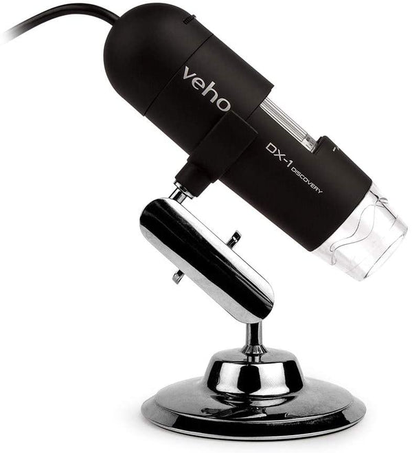 Veho Discovery DX-1 USB Digital 2MP Microscope | x200 Magnification | Photo Capture | Video Capture (VMS-006-DX1)
