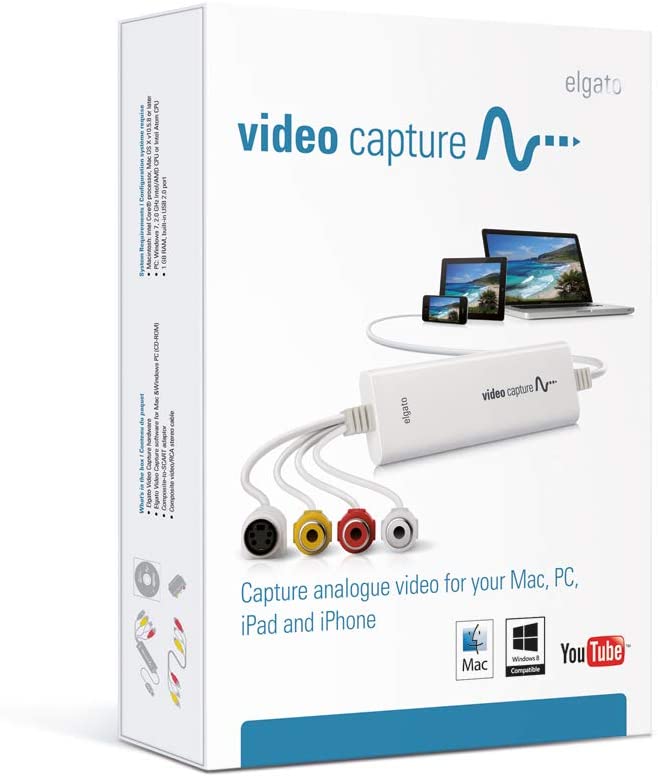 Elgato Video Capture - Digitise Video for Mac, PC or iPad (USB 2.0), White