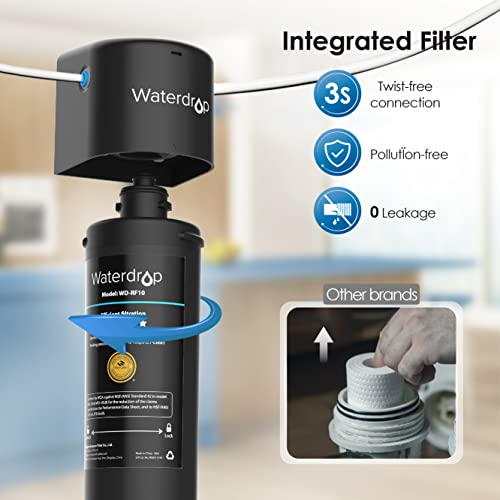 Waterdrop 10UB Under Sink Water Filter System with Dedicated Faucet, NSF/ANSI 42 Certified, 30,000 Liters High Chlorine Reduction Capacity, WD-10UB