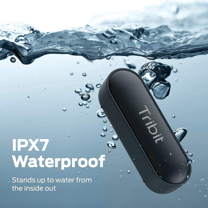 Tribit XSound Go Bluetooth Speakers, Upgraded 16W Portable Wireless Speaker IPX7 Waterproof Speakers,Type-C,Wireless Stereo Pairing,100ft Range
