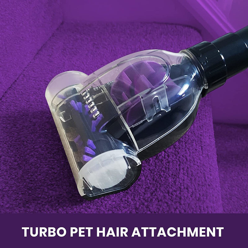 The Included pet hair attachment is ideal for removing unwanted pet hair from your stairs and upholstery and is capable of lifting even the most stubborn embedded hair from almost any household surface.