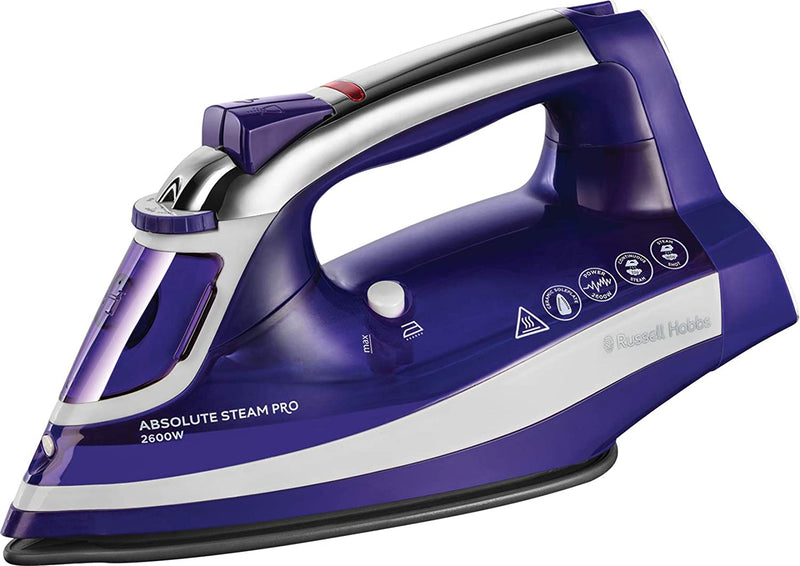 Russell Hobbs 25910 Absolute Steam Iron with 160 gram Steam Shot, Anti-Calc and Self Clean Fucntions, 2600 W