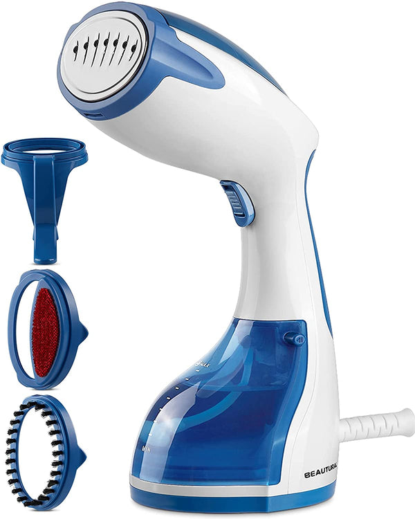 BEAUTURAL Clothes Steamer Handheld Garment Steamer for Home and Travel, 30s Fast Heat-up, Auto-Off, 100% Safe, 260ml Capacity Water Tank - Blue